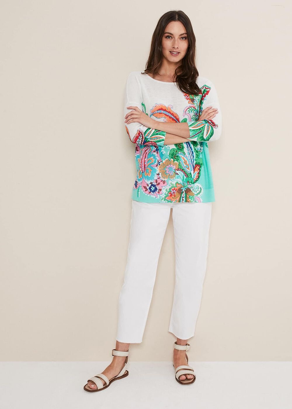 Azalia Paisley Print Knit Multi-Coloured