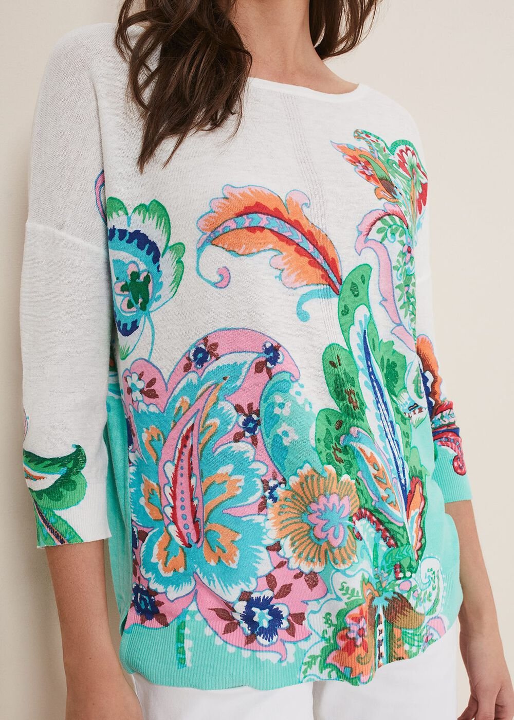 Azalia Paisley Print Knit Multi-Coloured