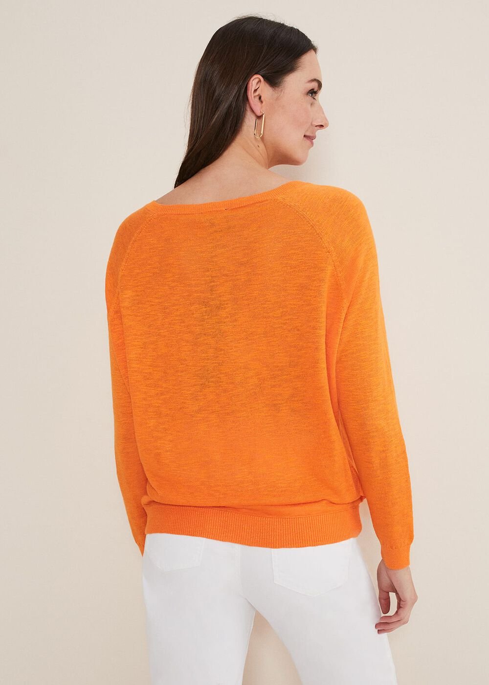 Melina Wrap Hem Knit Orange