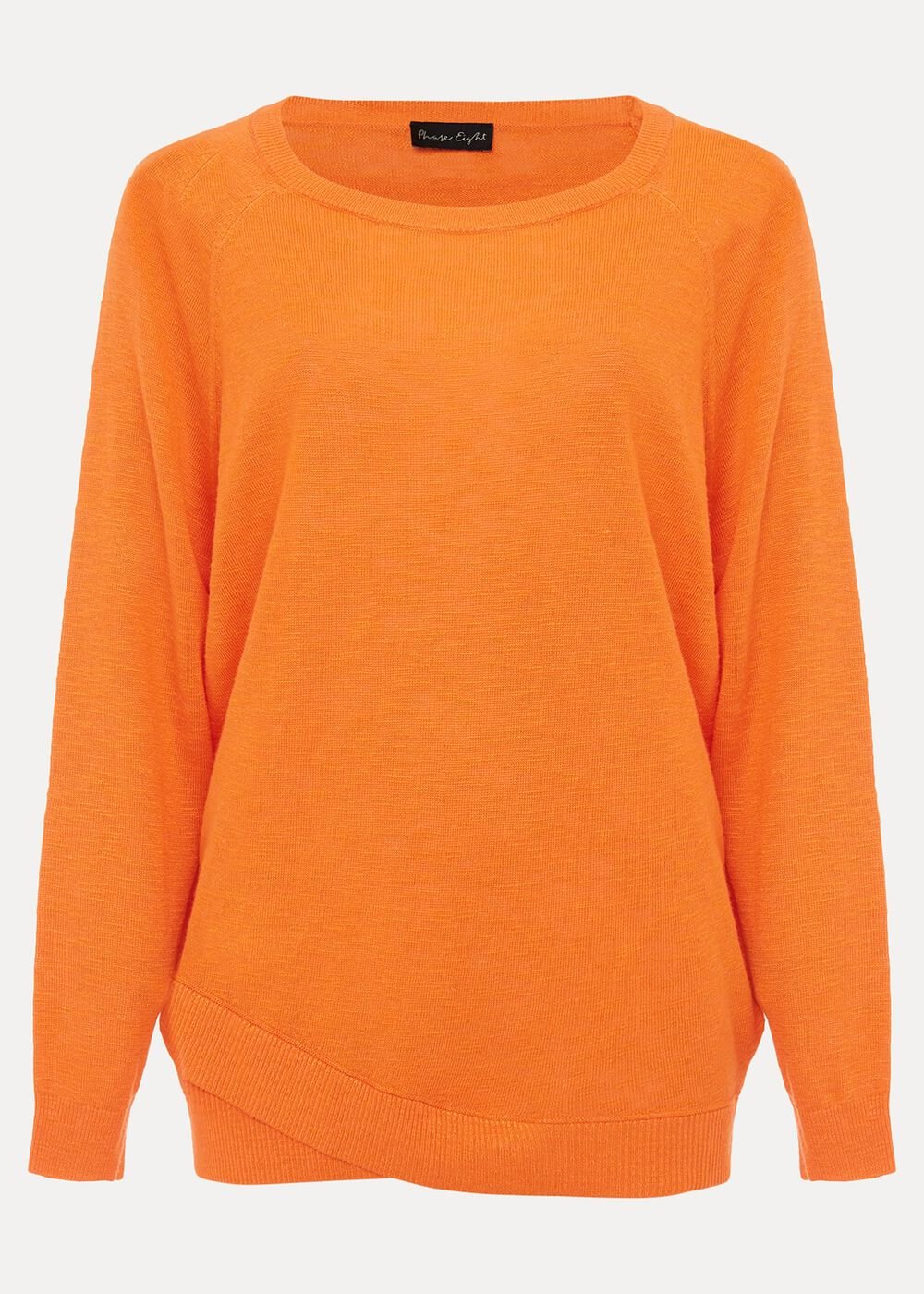 Melina Wrap Hem Knit Orange