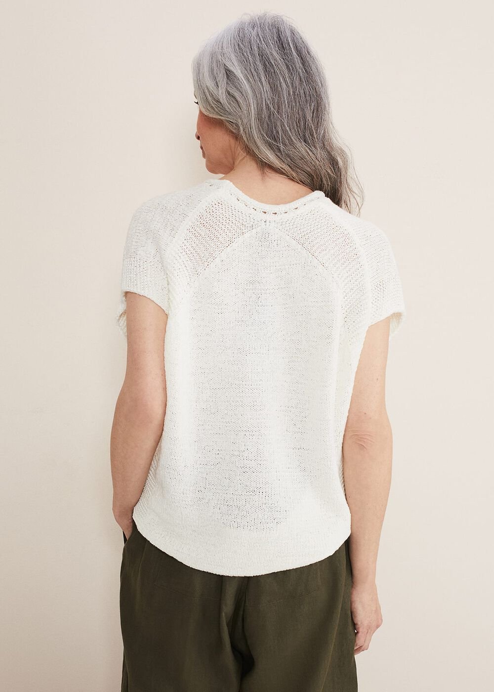 Alana Textured Knit White