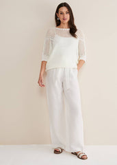 Sophie Honeycomb Tape Knit Ivory