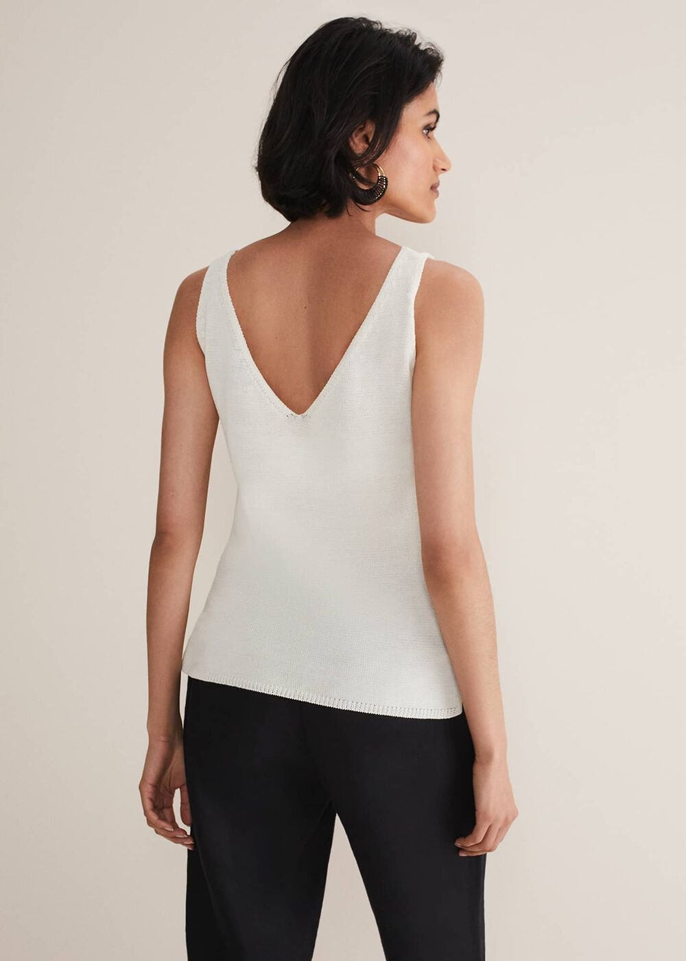 Freya Knitted Vest White