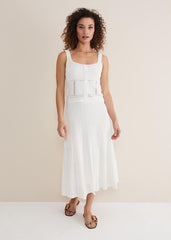 Clara Knit Co-Ord Vest White