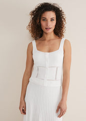 Clara Knit Co-Ord Vest White