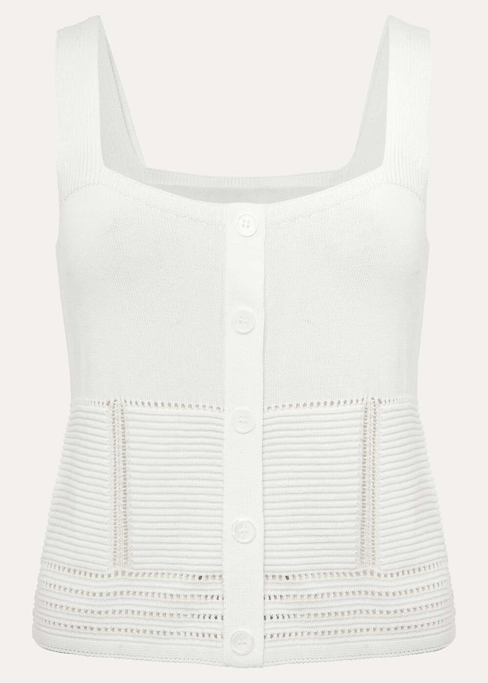 Clara Knit Co-Ord Vest White
