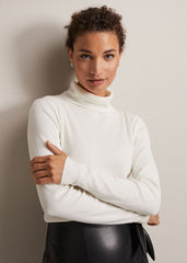 Gwyneth Ivory Roll Neck Jumper Ivory