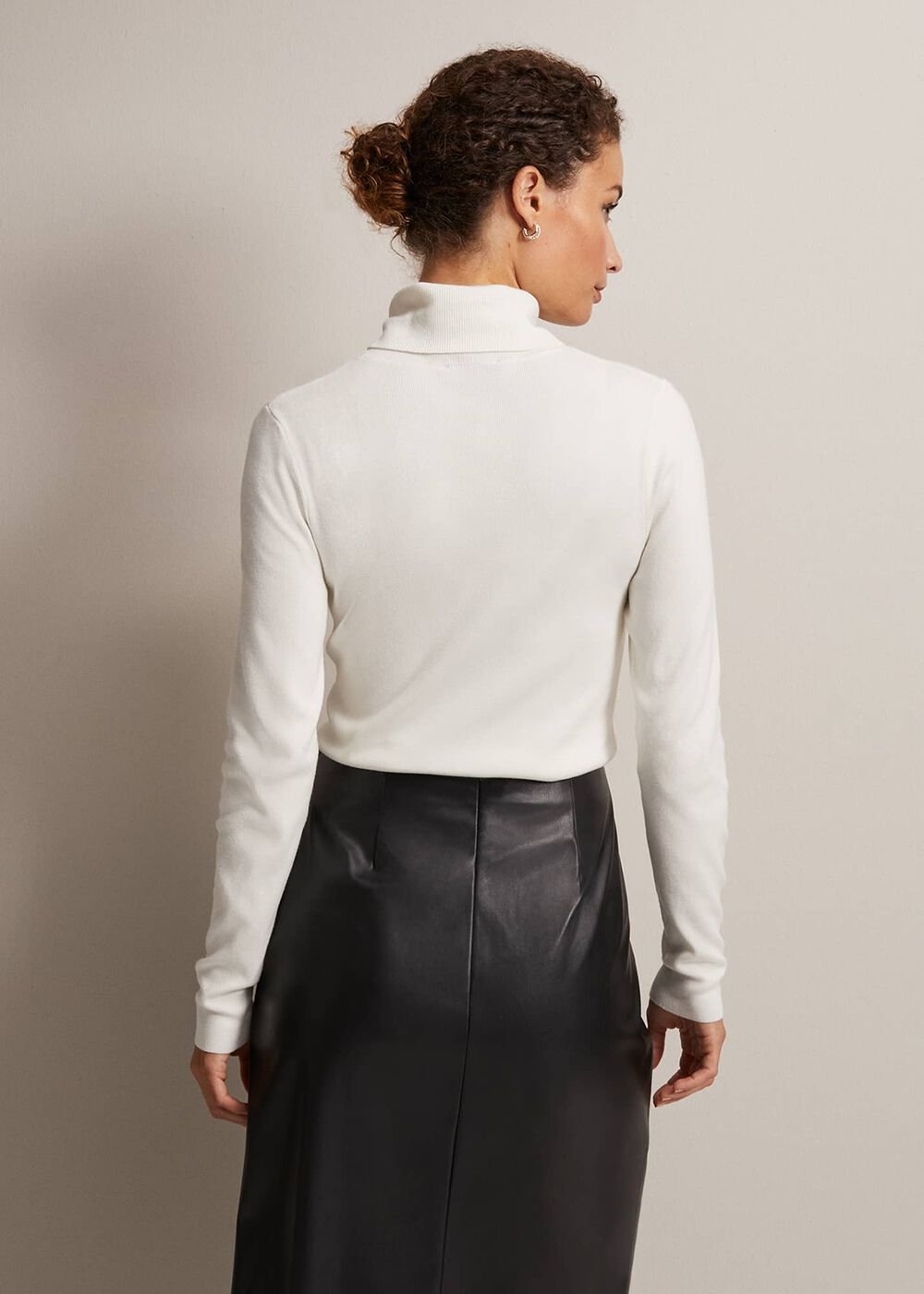 Gwyneth Ivory Roll Neck Jumper Ivory