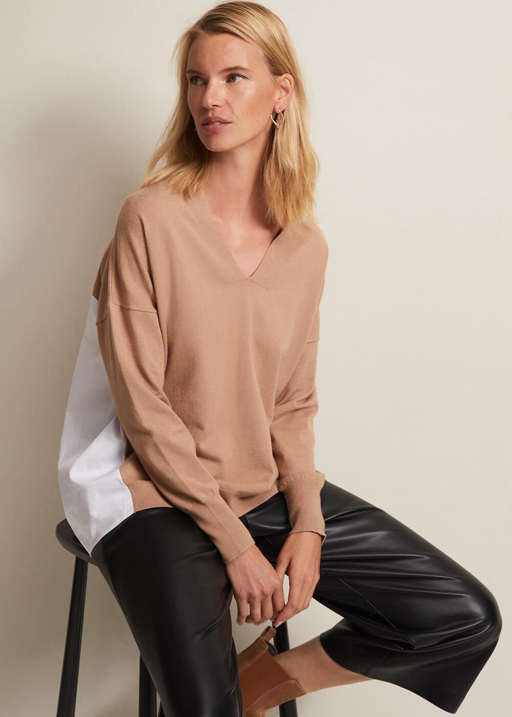 Kienna Fine Knit Shirt Jumper Multi-Coloured