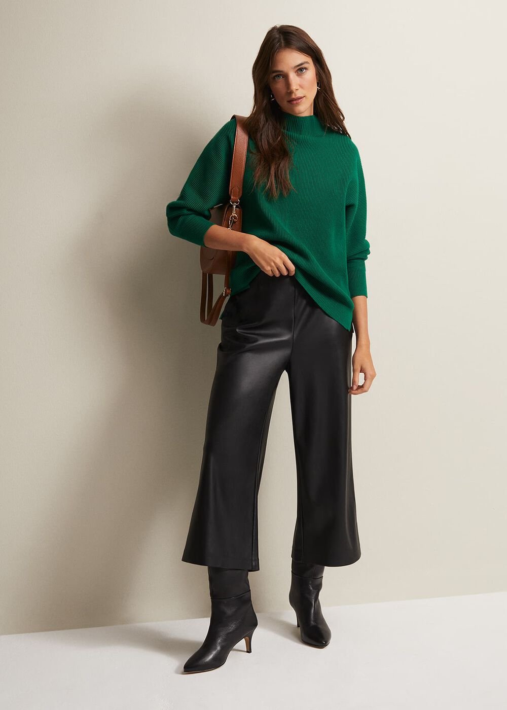 Hannah Green Ribbed Jumper Green