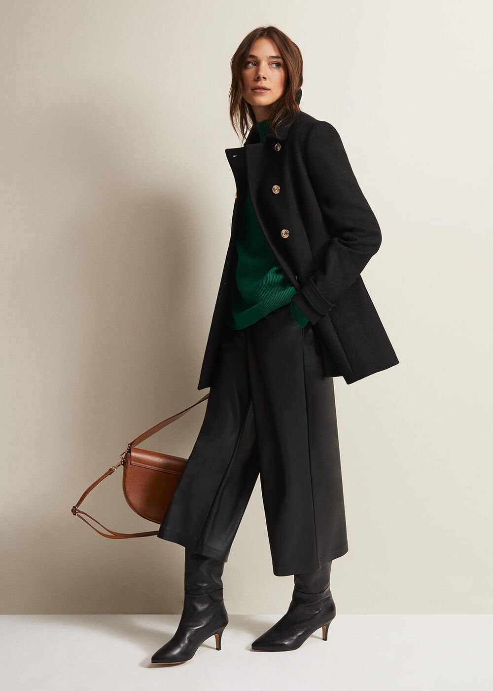 Hannah Green Ribbed Jumper Green