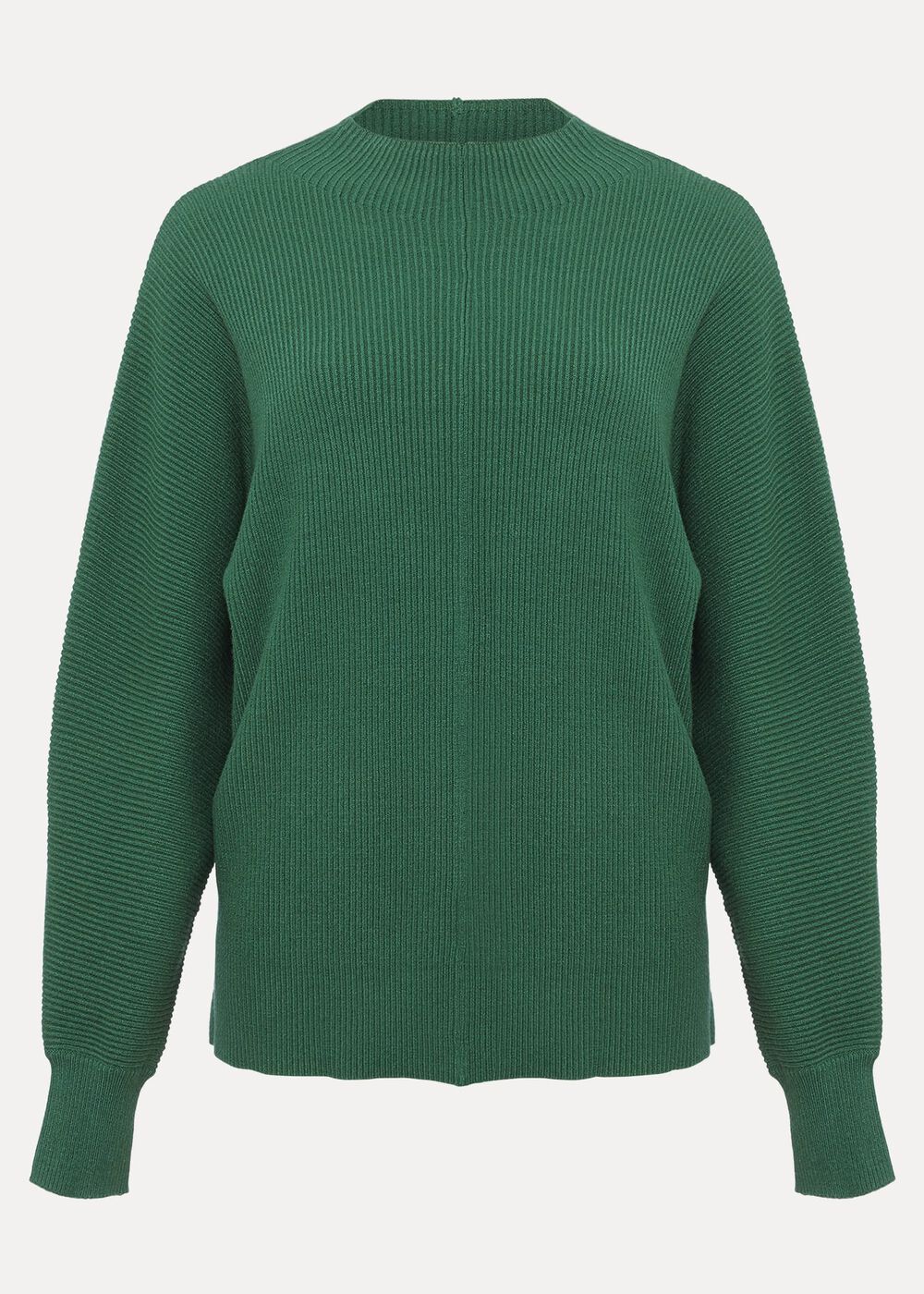 Hannah Green Ribbed Jumper Green