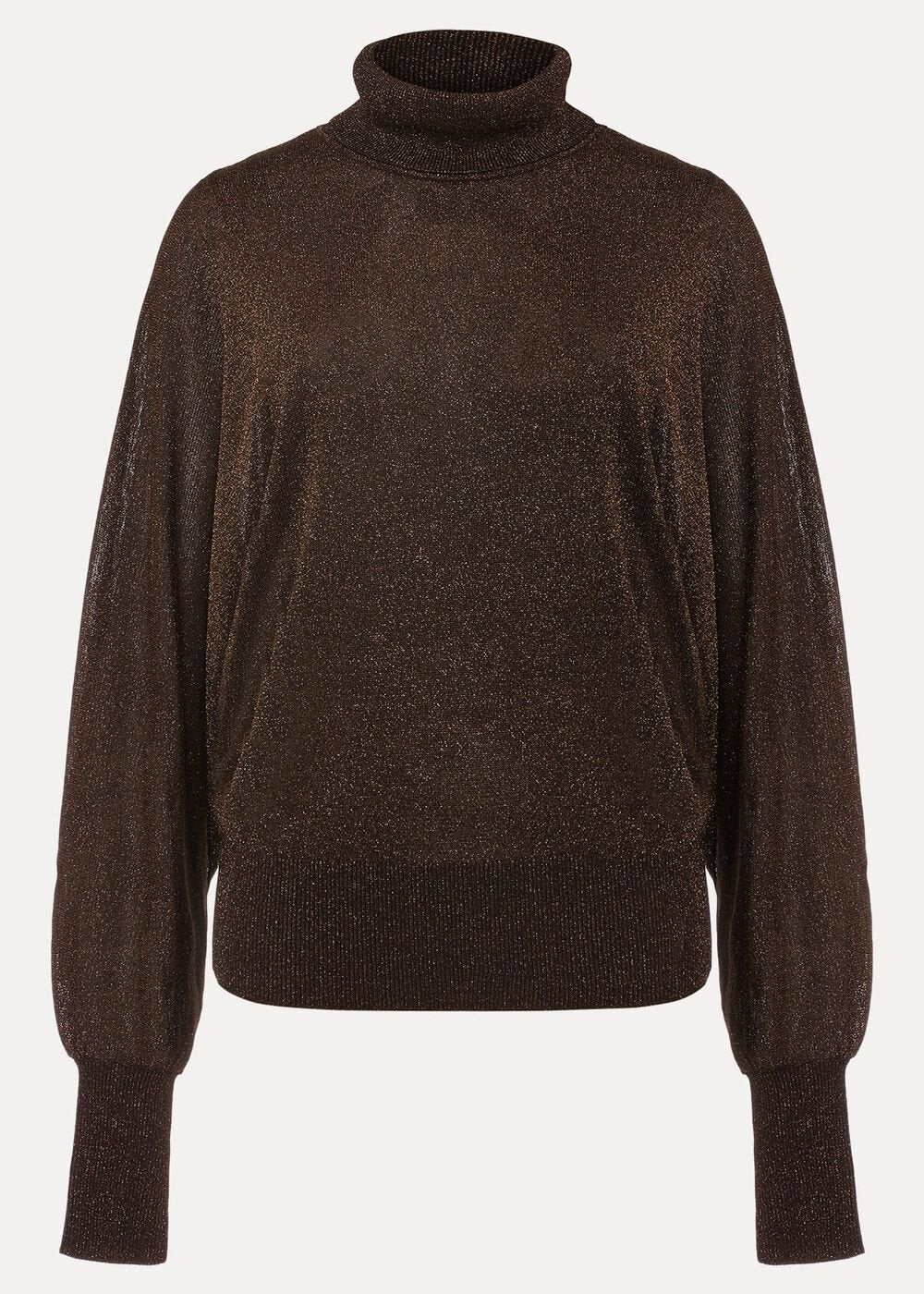 Annalise Lurex Batwing Jumper Bronze