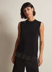 Alara Diamante Sleeveless Top Black
