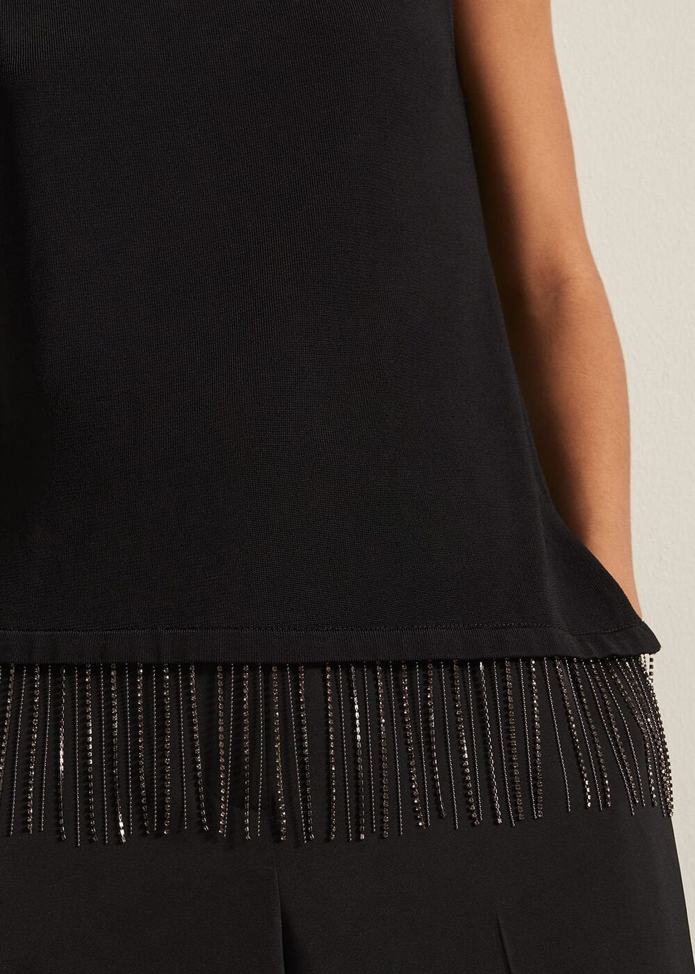 Alara Diamante Sleeveless Top Black