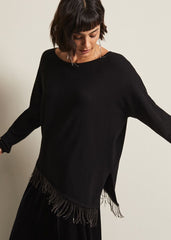 Mellia Fine Knit Diamante Top Black