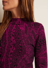 Livetta Snake Print Top Purple