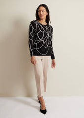 Jaelyn Pearl Print Jumper Black