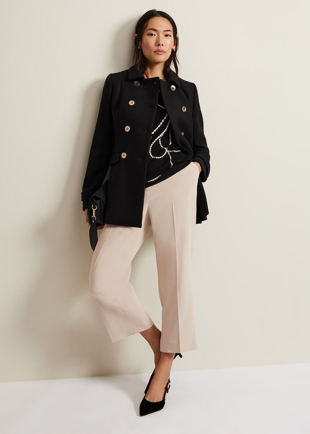 Jaelyn Pearl Print Jumper Black