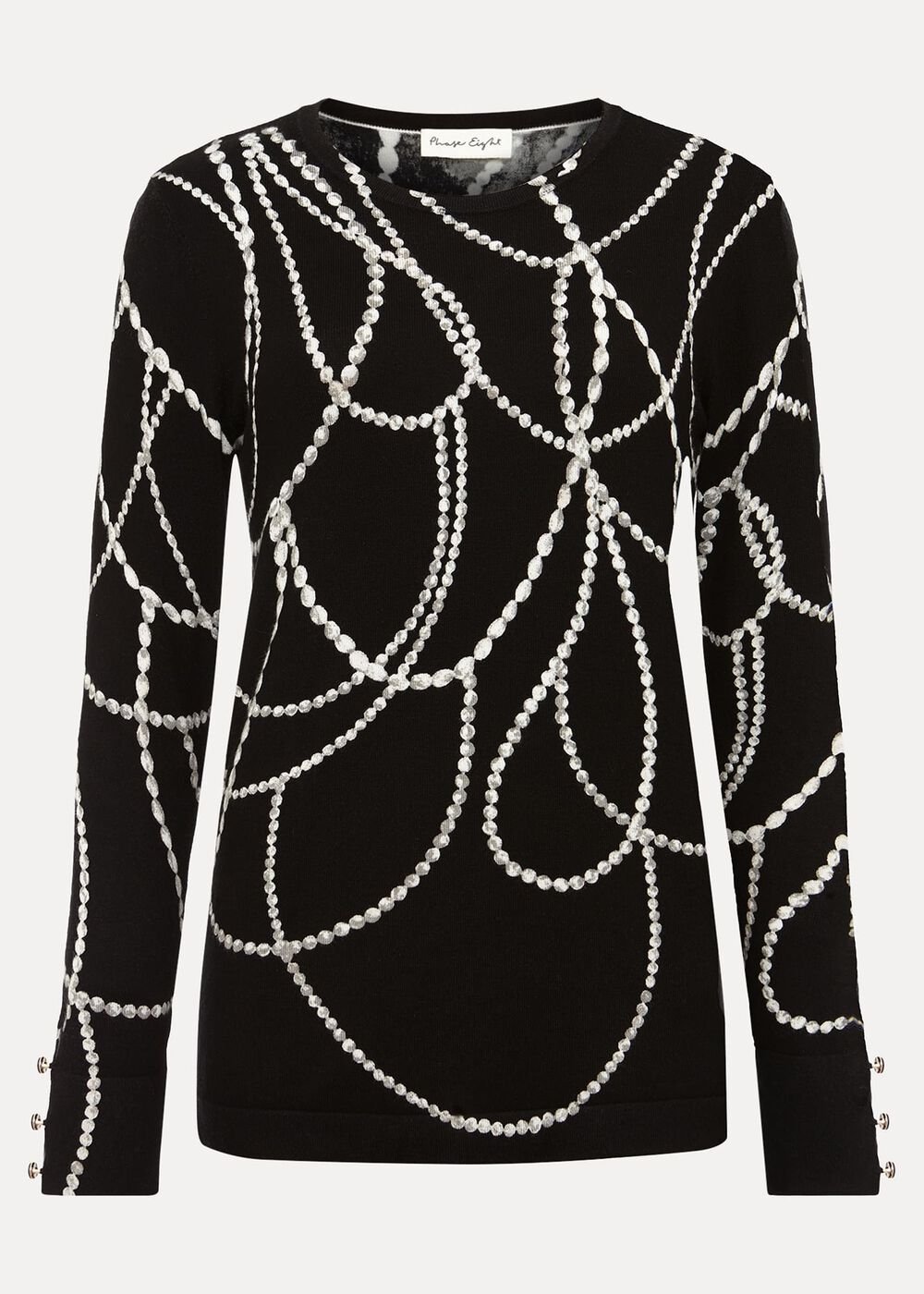 Jaelyn Pearl Print Jumper Black