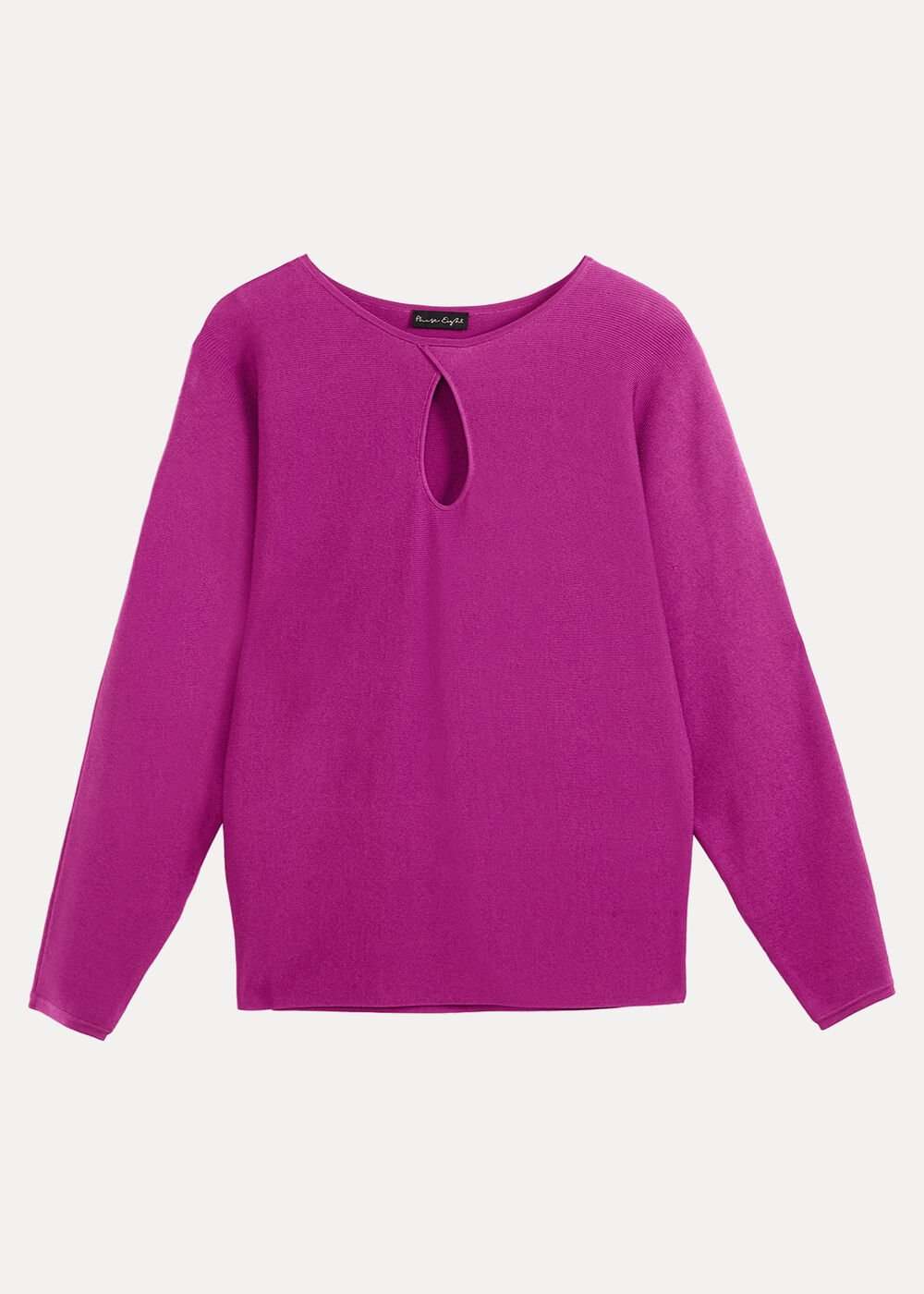 Letina Slinky Keyhole Knit Jumper Purple