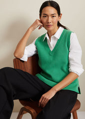 Marianna V Neck Tank Green