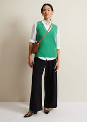 Marianna V Neck Tank Green