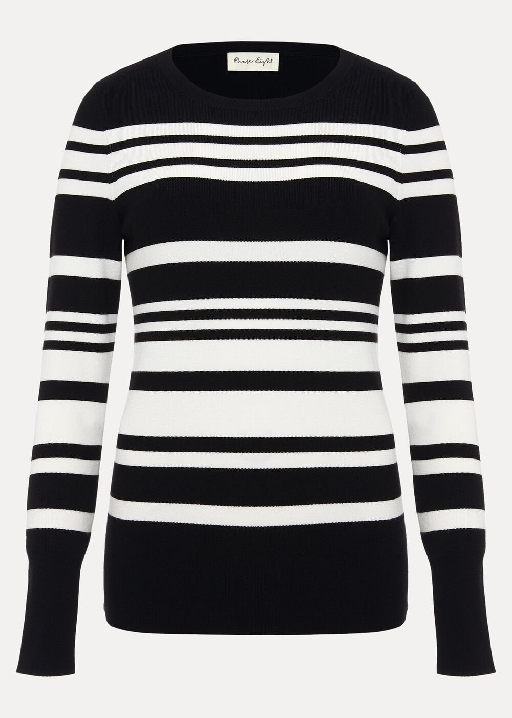 Serena Stripe Jumper Black/White