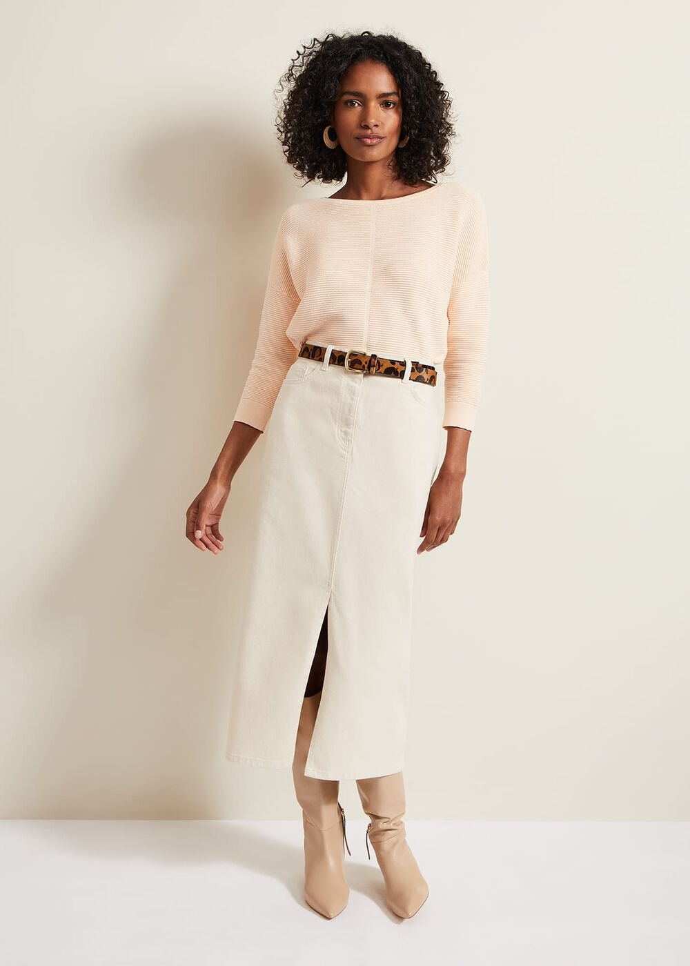 Nellie Ripple Jumper Apricot