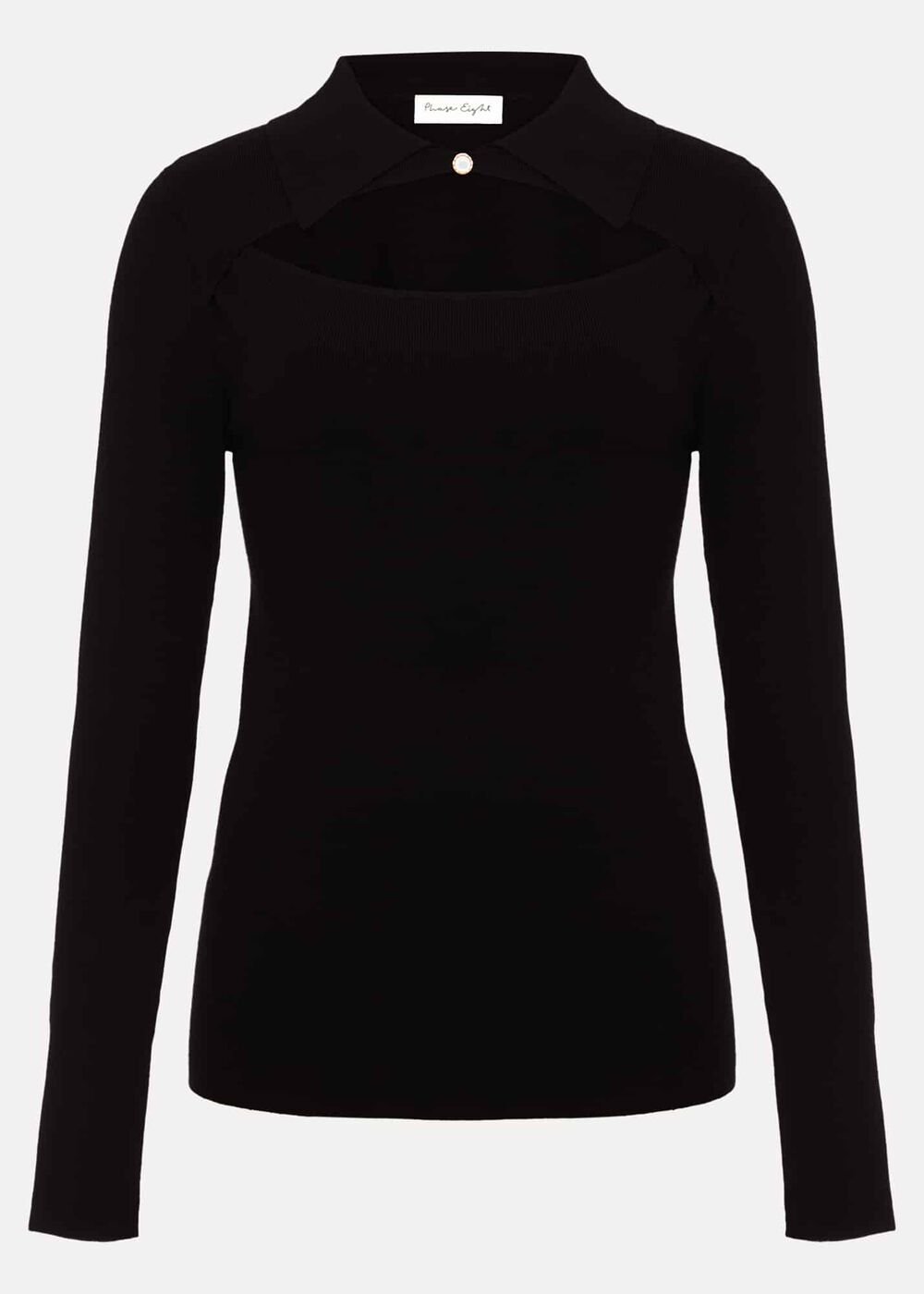 Becki Cut Out Collar Jumper Black