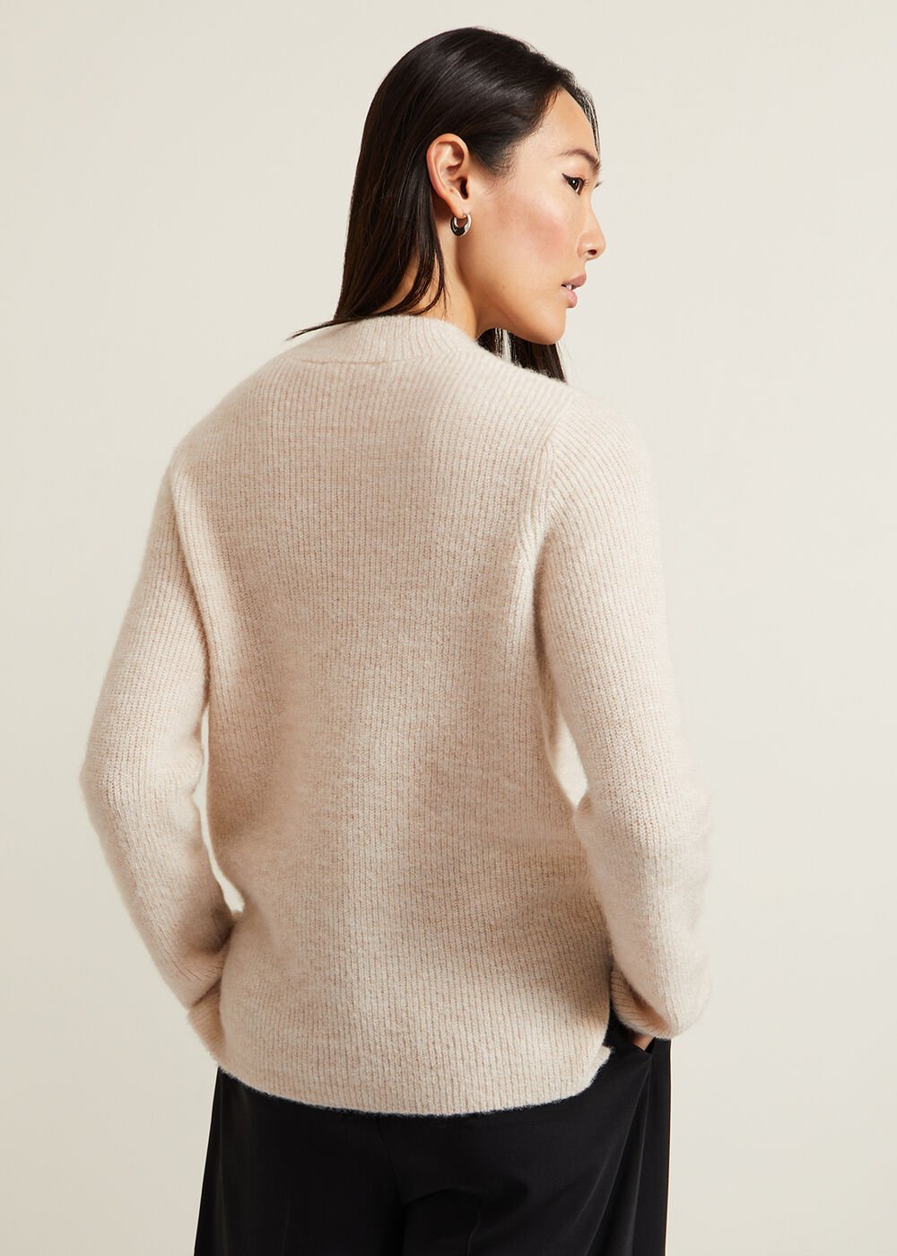 Connie Mohair Blend Jumper Stone