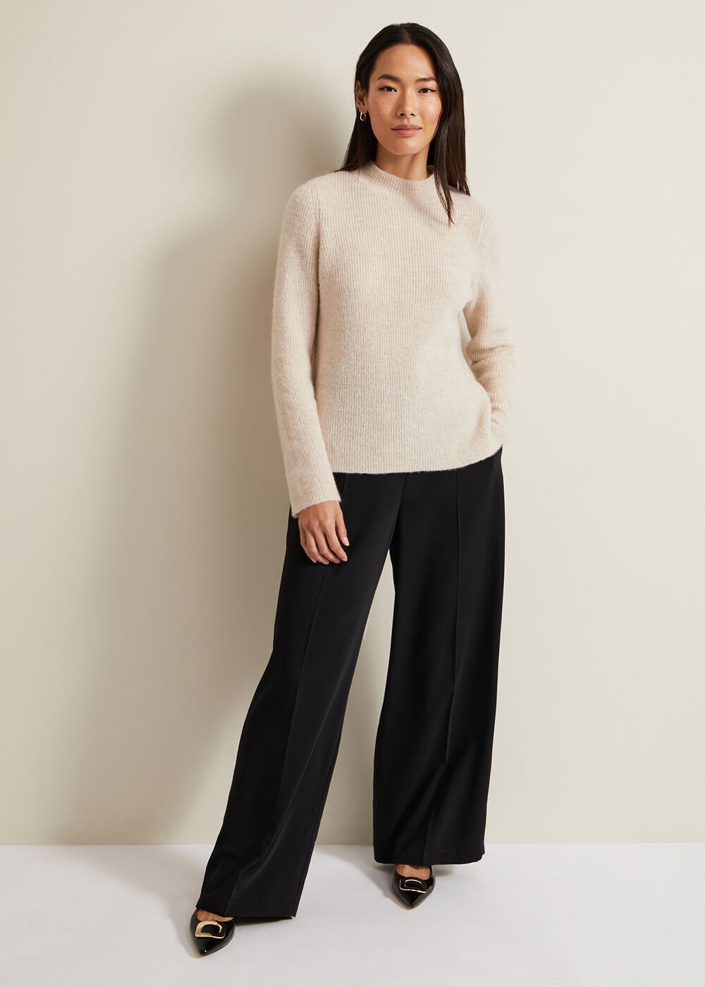 Connie Mohair Blend Jumper Stone