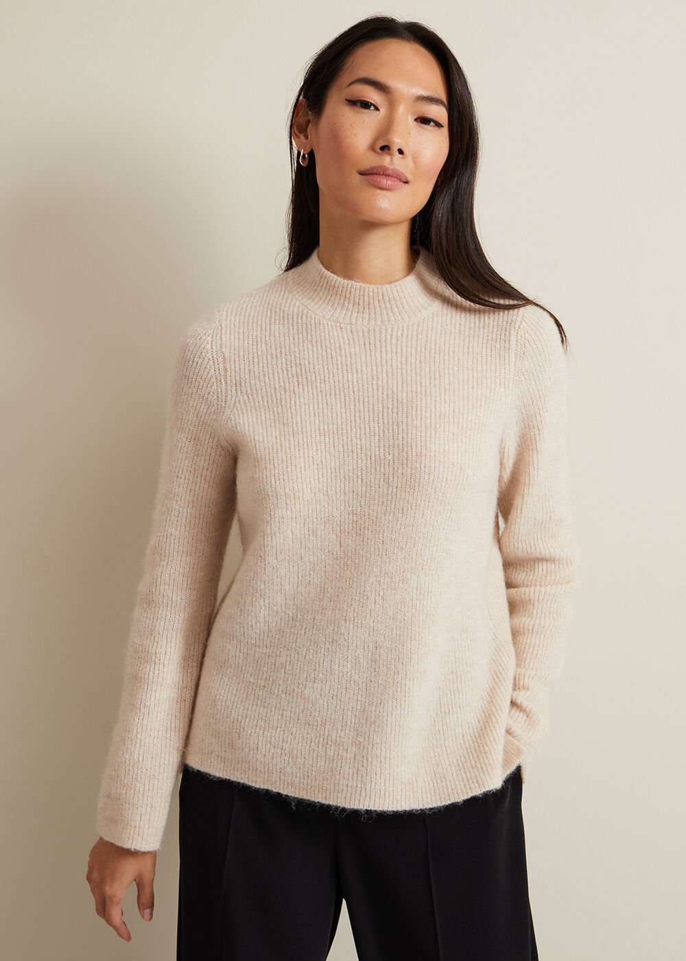 Connie Mohair Blend Jumper Stone
