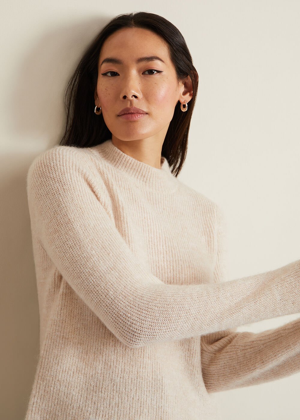 Connie Mohair Blend Jumper Stone