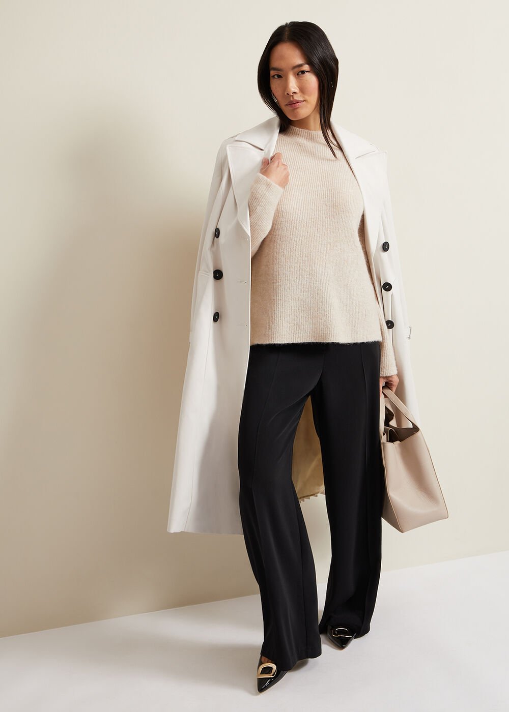 Connie Mohair Blend Jumper Stone