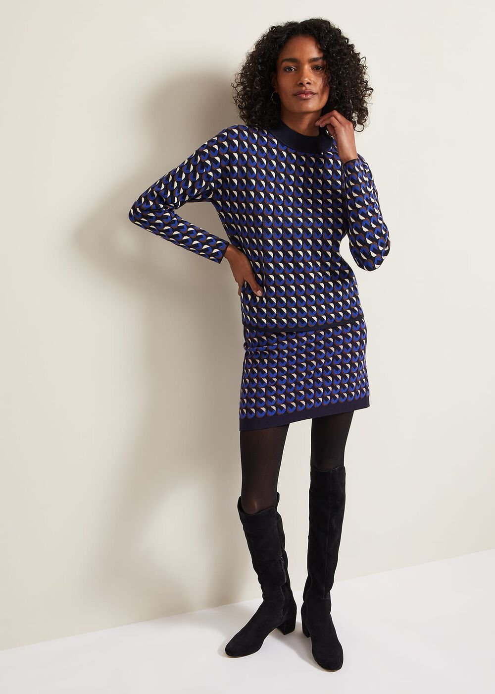 Nicole Geo Twin Set Jumper Multi-Coloured