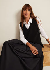 Marianna V Neck Tank Black