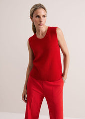 Daniella Mohair Knitted Tank Red