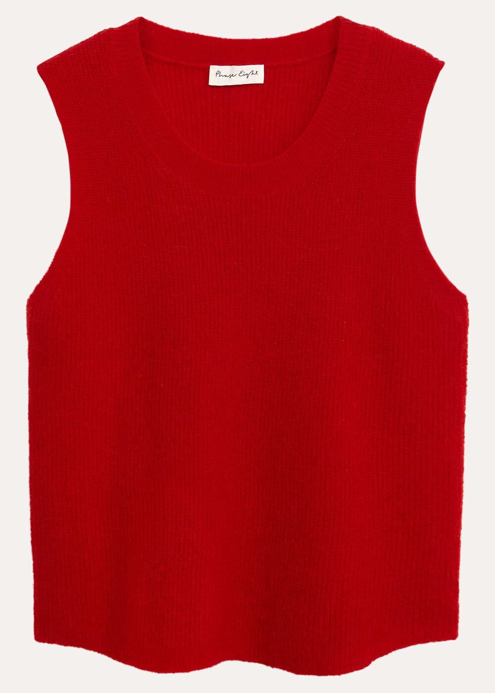 Daniella Mohair Knitted Tank Red