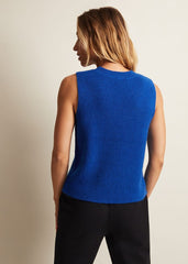 Daniella Mohair Knitted Tank Blue