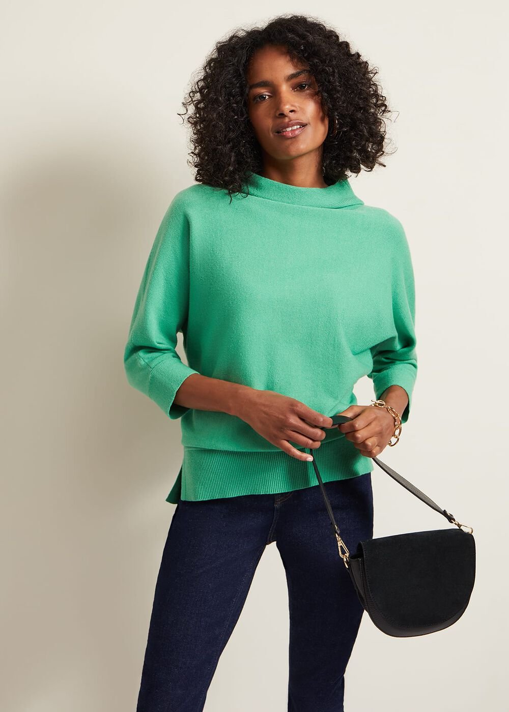 Salima Funnel Jumper Green
