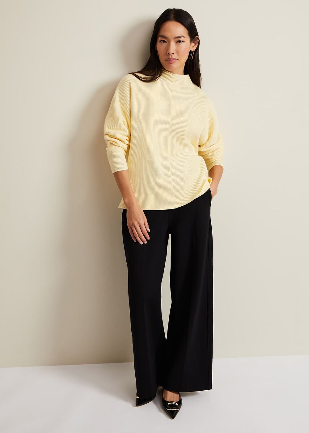 Hannah Funnel Neck Jumper Yellow
