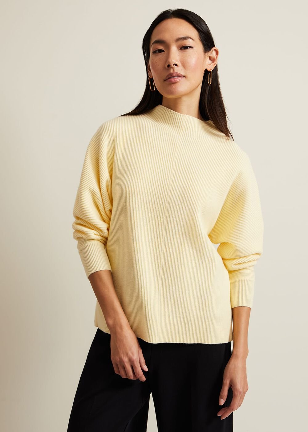 Hannah Funnel Neck Jumper Yellow