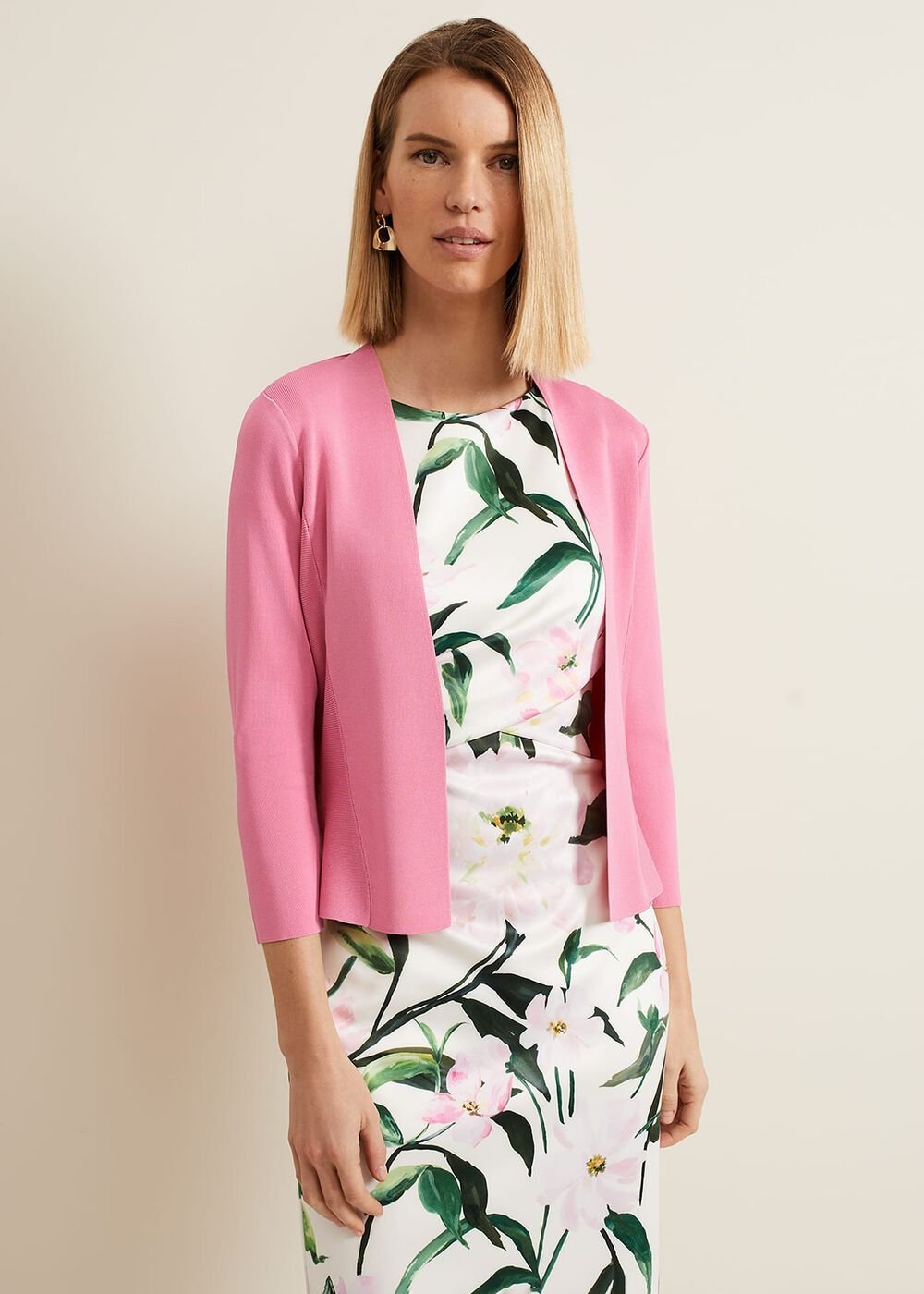 Salma Flared Hem Jacket Pink