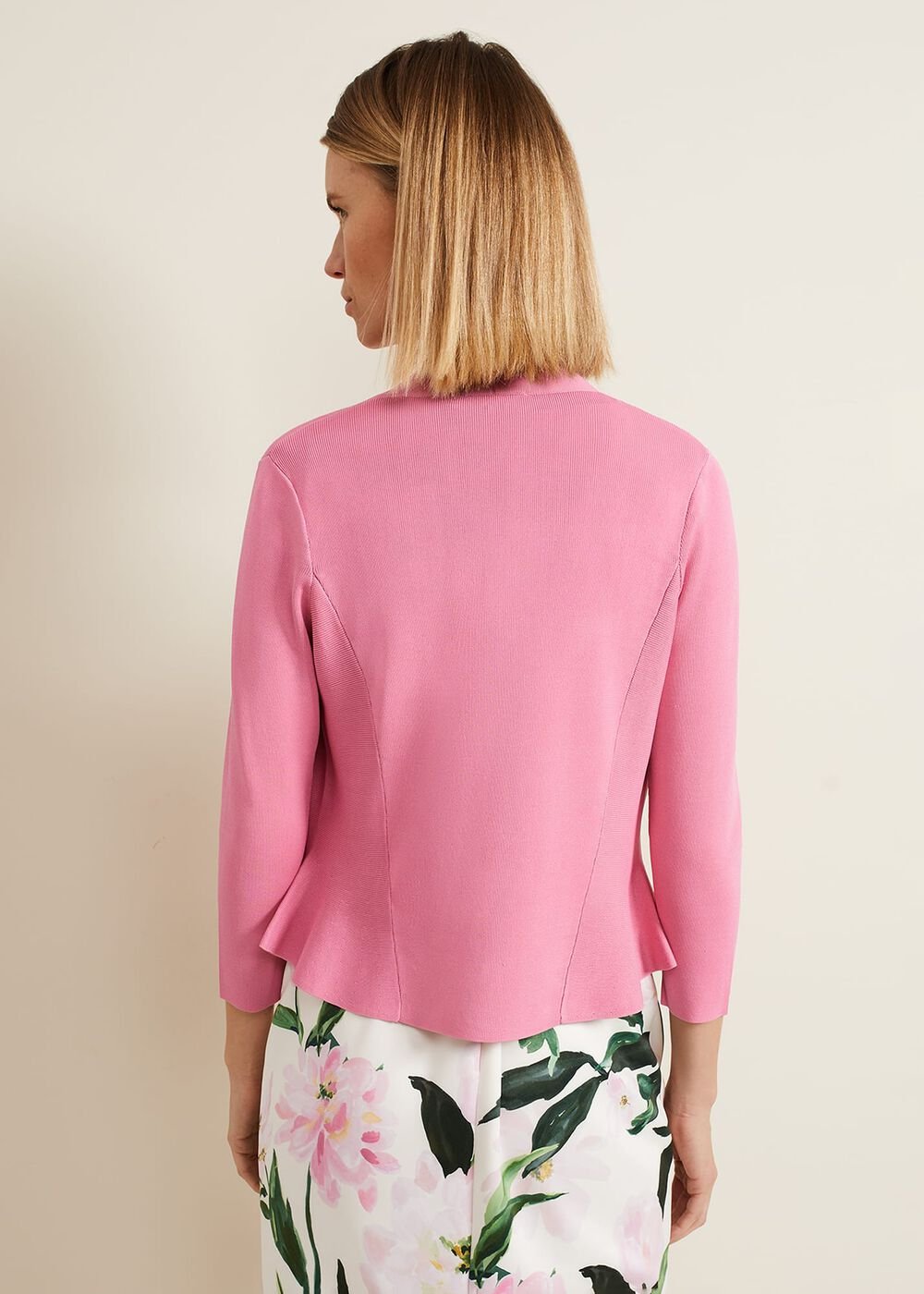 Salma Flared Hem Jacket Pink