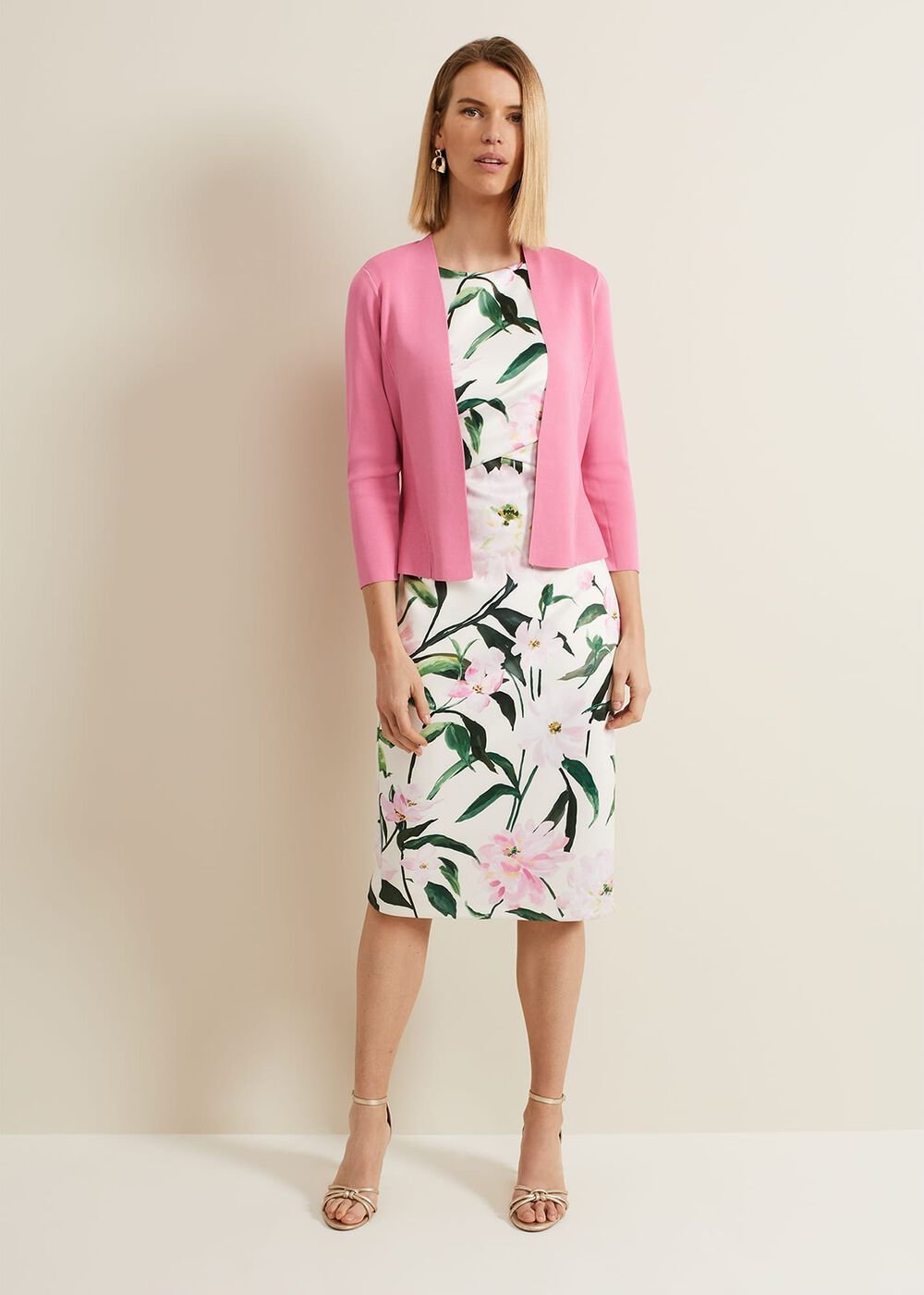 Salma Flared Hem Jacket Pink