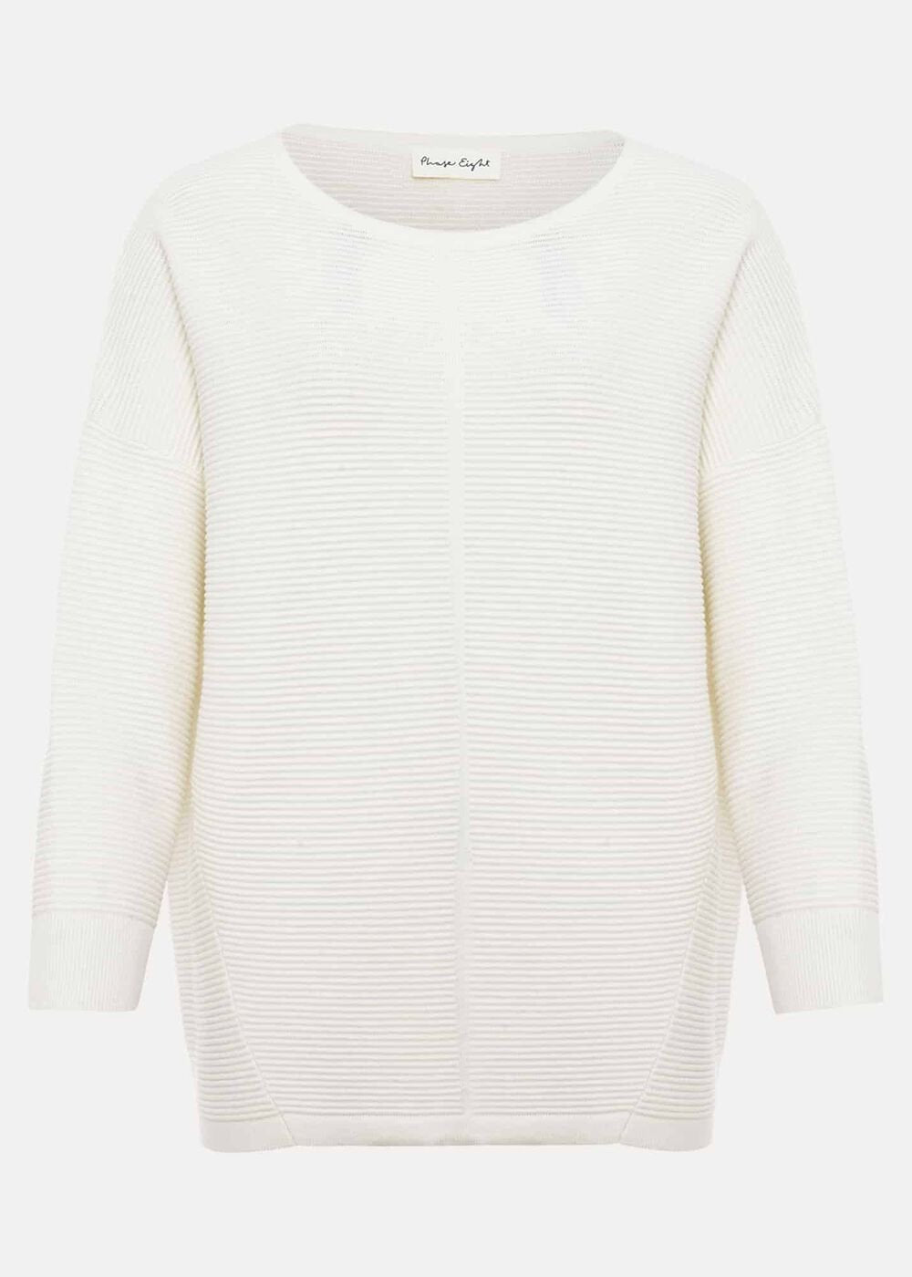 Nellie Ripple Stitch Jumper Ivory