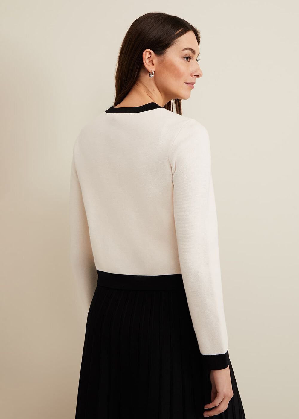 Libby Knit Jacket Black/Ivory