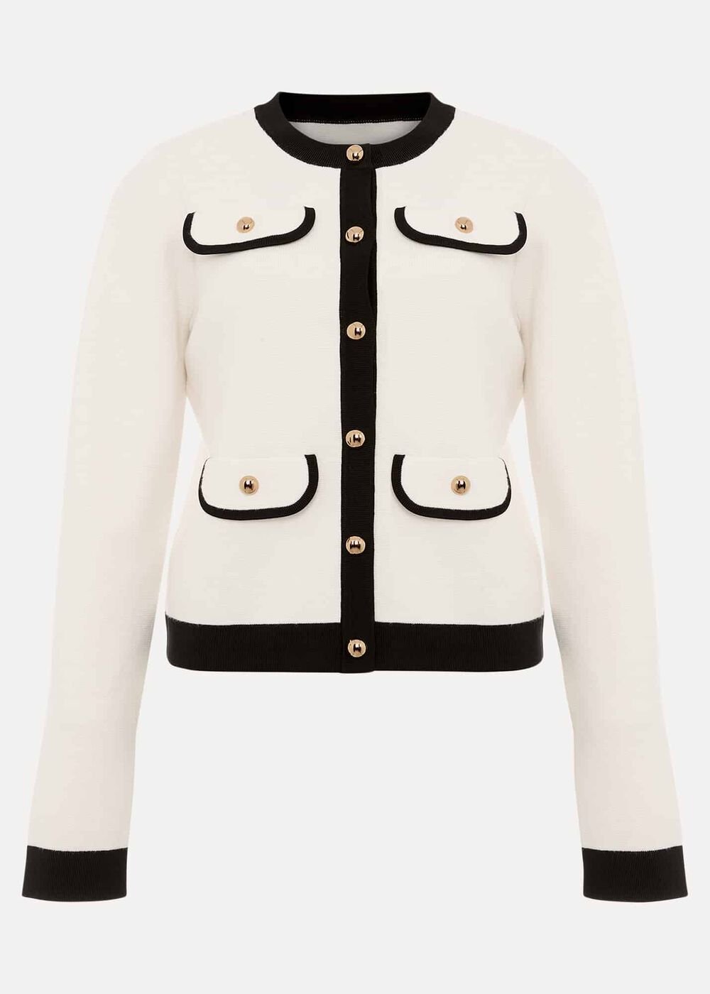 Libby Knit Jacket Black/Ivory