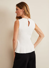 Maddie Pelum Compact Tank Ivory